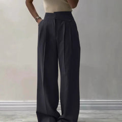 Women's Irregular Waist Wide Leg Pants Suit Pants