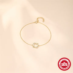 Sterling Silver Diamond Rose Ring Bracelet Niche