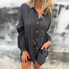 Women's Single Row Multi-buckle Shirt Top