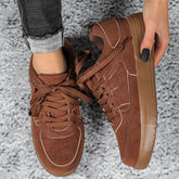 New Thick Bottom Frosted Skateboard Couple Vintage Fashion Outdoor Casual Shoes Maillard Lady Sneaker