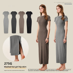 Series Slim-fit Hip Skirt Slimming Slit Dress Women