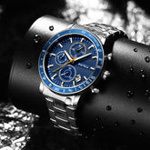 Waterproof Watch Luminous Small Three-pin Steel Watch