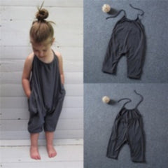 Girls Jumpsuits Summer Baby Girl Solid Overalls Soft Girls Fashion Leotard Outfit Clothes