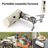 Camping Gas Stove Portable Folding Cassette Stove Outdoor Hiking BBQ Travel Cooking Grill Cooker Gas Burner Food Heating Tool Kitchen Gadgets