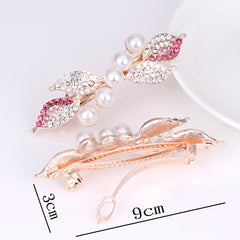 Simple Pearl Alloy Large Bow Hairpin Headdress