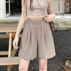 Summer Thin Loose High Waist Casual Japanese Shorts