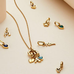 High Quality Custom Initial Heart Birthstone Necklace Stainless Steel Personalized Name Ladies Pendant Birthday Gift