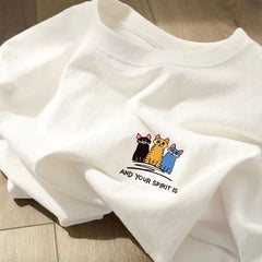 Men's Loose Round Neck Pure Cotton Tops