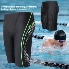 Quick-drying Swimming Pool Training Mid-length Professional Trunks