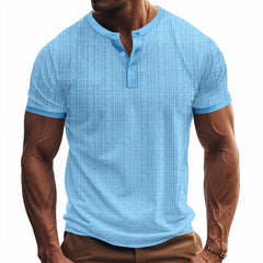 Breathable Casual Henley Shirt Top