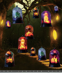 Halloween witch black cat led lights