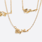 Birthday Flower Necklace Personalized High Quality Stainless Steel 18K Gold Plated Ladies Daily 3D Jewelry Birthday Gift For Her