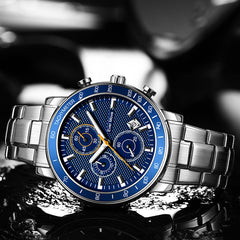 Waterproof Watch Luminous Small Three-pin Steel Watch