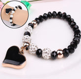 Elastic Crystal Bracelet & Bangle Heart Bracelets