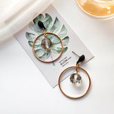 European And American Minimal Art Earrings Geometry