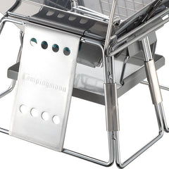 Portable Stainless Steel BBQ Grill Non-stick Surface Folding Barbecue Grill Outdoor Camping Picnic Tool