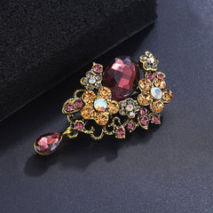Refined Grace Crystal Brooch Elegant Luxury High-end Cheongsam Accessories
