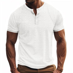 Breathable Casual Henley Shirt Top