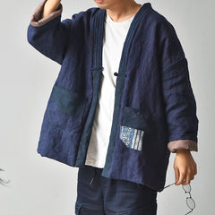 Loose Cardigan Retro Chinese Style Cotton Coat