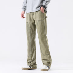 American High Street Vibe Wind Washed Distressed Army Green Jeans