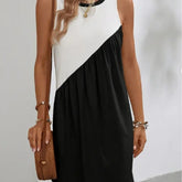 Colorful Square Neck Round Neck Dress