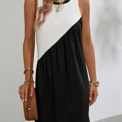 Colorful Square Neck Round Neck Dress