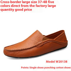 Genuine Leather Casual Cowhide British Soft Bottom Men's Leather Shoes