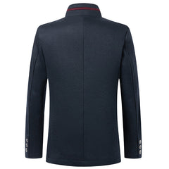 Business Stand Collar Woolen Coat