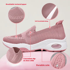 Women's Platform Flying Woven Casual Slip-on Height Increasing Cloth Shoes