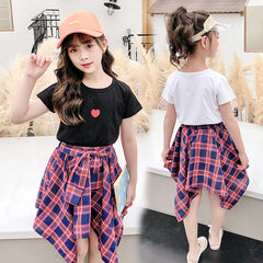 Children's sports short-sleeved children's clothing fashion little girl clothes
