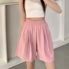 Summer Thin Loose High Waist Casual Japanese Shorts