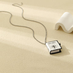 Stainless Steel Necklaces For Men Women Cross Bible Verses Pendant Christian Jesus Baptism Gifts Fashion Jewelry