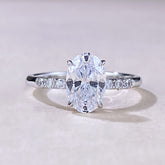S925 Sterling Silver Minimalist Big Diamond Ring