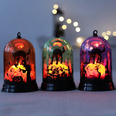 Halloween witch black cat led lights