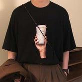 Retro Street Loose High-grade Round Neck Short Sleeve T-shirt Top Men