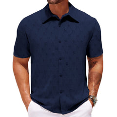 Hollow Jacquard Summer Casual Short Sleeve