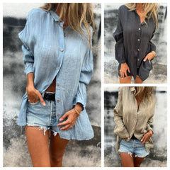 Women's Single Row Multi-buckle Shirt Top