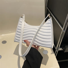 Commuter Simple Textured Underarm Bag For Women