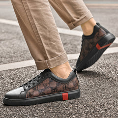Men's Flat Fashionable Cowhide Casual Shoes