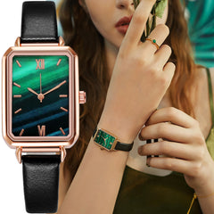 Retro Green Peacock Green Disc Watch