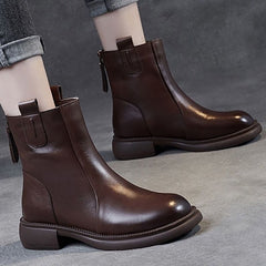 Soft Bottom British Style Vintage Martin Boots Women