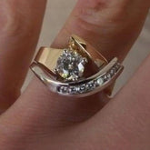 Personalized Creative Zircon Ring European And American 18K Gold Plated