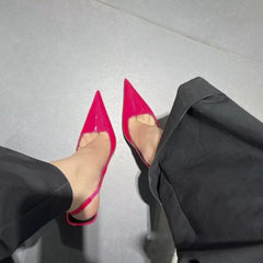 High Heel French Style Temperament Baotou Slingback Sandals