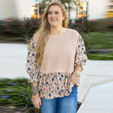 Autumn New Pullover Long Sleeve Top Women's Pleated Multi-color