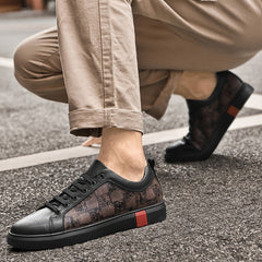 Men's Flat Fashionable Cowhide Casual Shoes