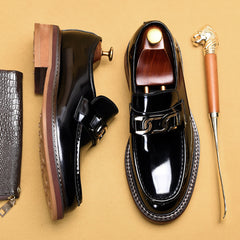 Business Casual Loafers Horsebit Buckle British Style