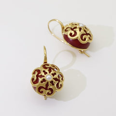 Chinese Style Earrings Eardrops Hollow Pattern Ancient Costume
