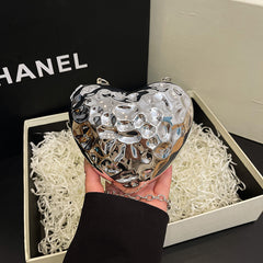 Shiny Heart-shaped Meteorite Acrylic Shoulder Messenger Bag