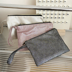 High-grade Bronzing Hand Carrying Cosmetic Bag Pencil Case Waterproof Wash Bag