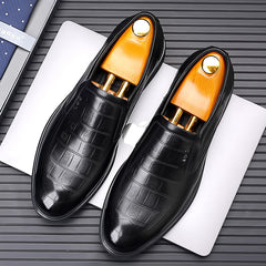 Business Genuine Leather Breathable Men's Pointed Toe Shoes